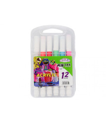 Marker Acrilic 12 culori, cutie plastic, ML50-4